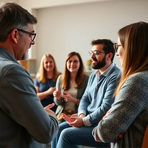 Imagen del curso intermedio de oratoria, con personas interactuando y practicando habilidades de comunicación